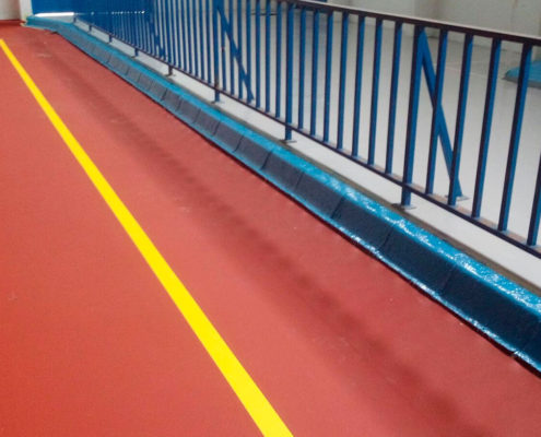 Pista polideportiva con resina deportiva Maxfloor Sport System