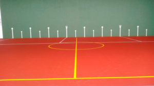 Pista polideportiva con resina deportiva Maxfloor Sport System